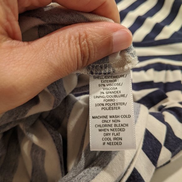 Navy and white summer dress - Picture 5 of 5